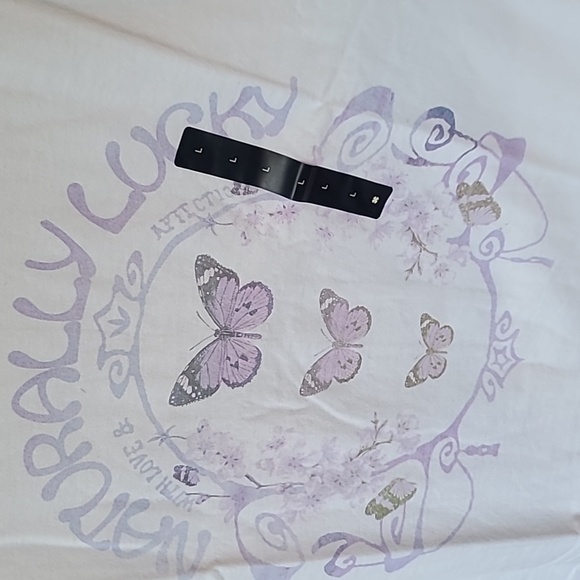 Lucky Brand Naturally Lucky Boyfriend Tee Size Large - Picture 8 of 16